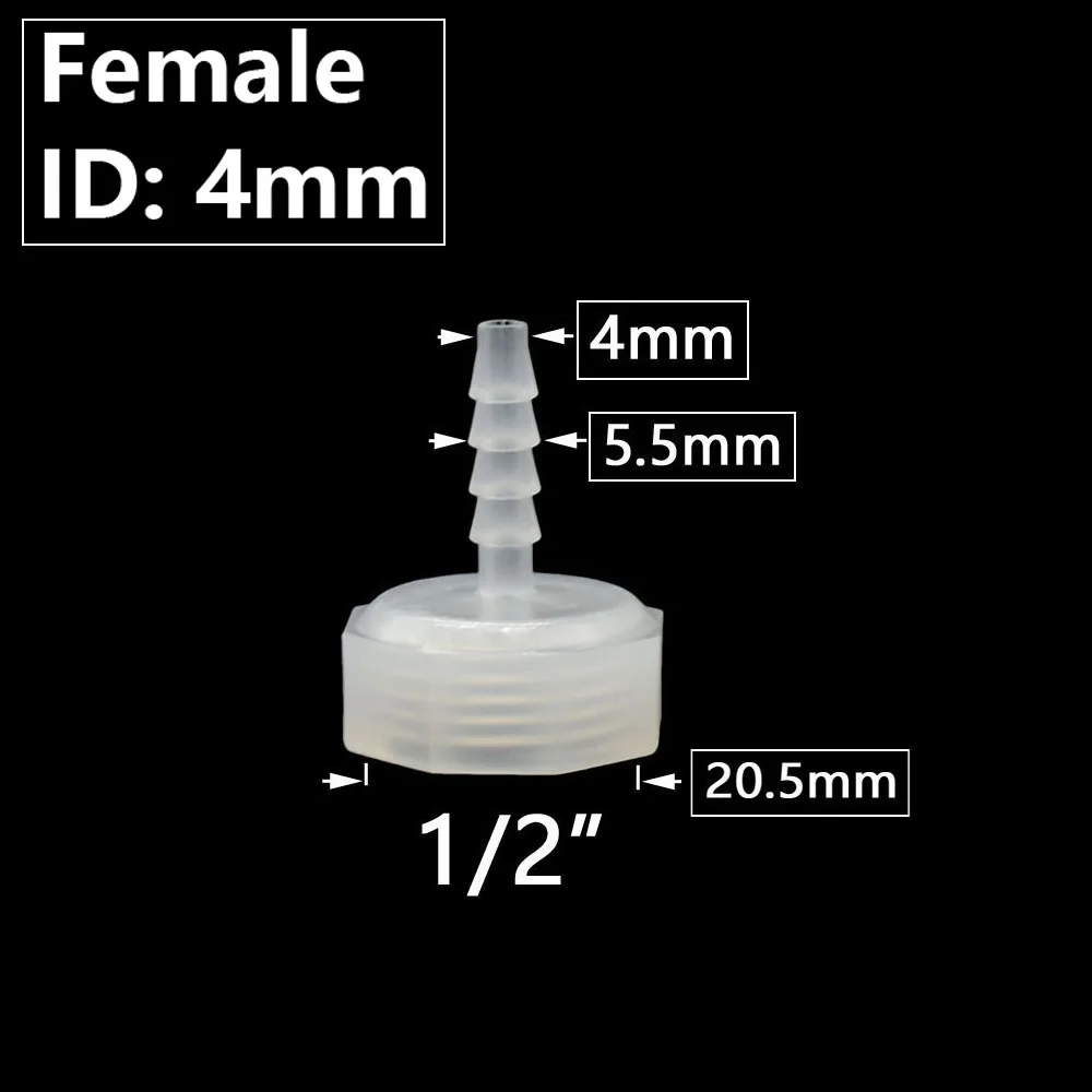 Accesorios de manguera de plástico, Conector de manguera de jardín, acoplador de tubería de Pvc con rosca macho hembra de 1/2 pulgadas,