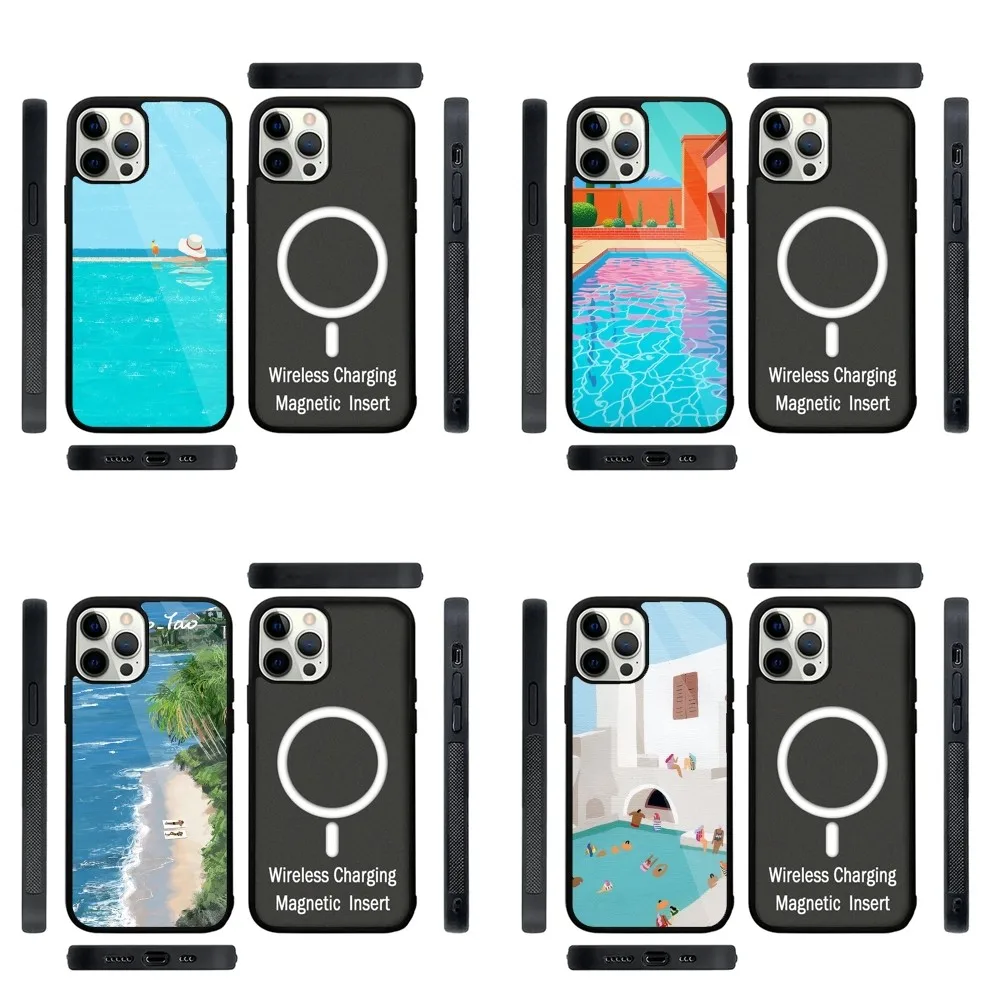 

David Hockney Art Phone Case Strong Magnetic For IPhone 15,14,13,Pro,Max,Plus,11,12,Mini For Magsafe Wireless Charging