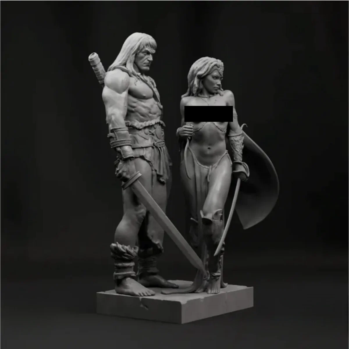 1/24 Resin unpainted model kit, Ancient Freedom Men and Women Warriors unassembled and unpainted GK