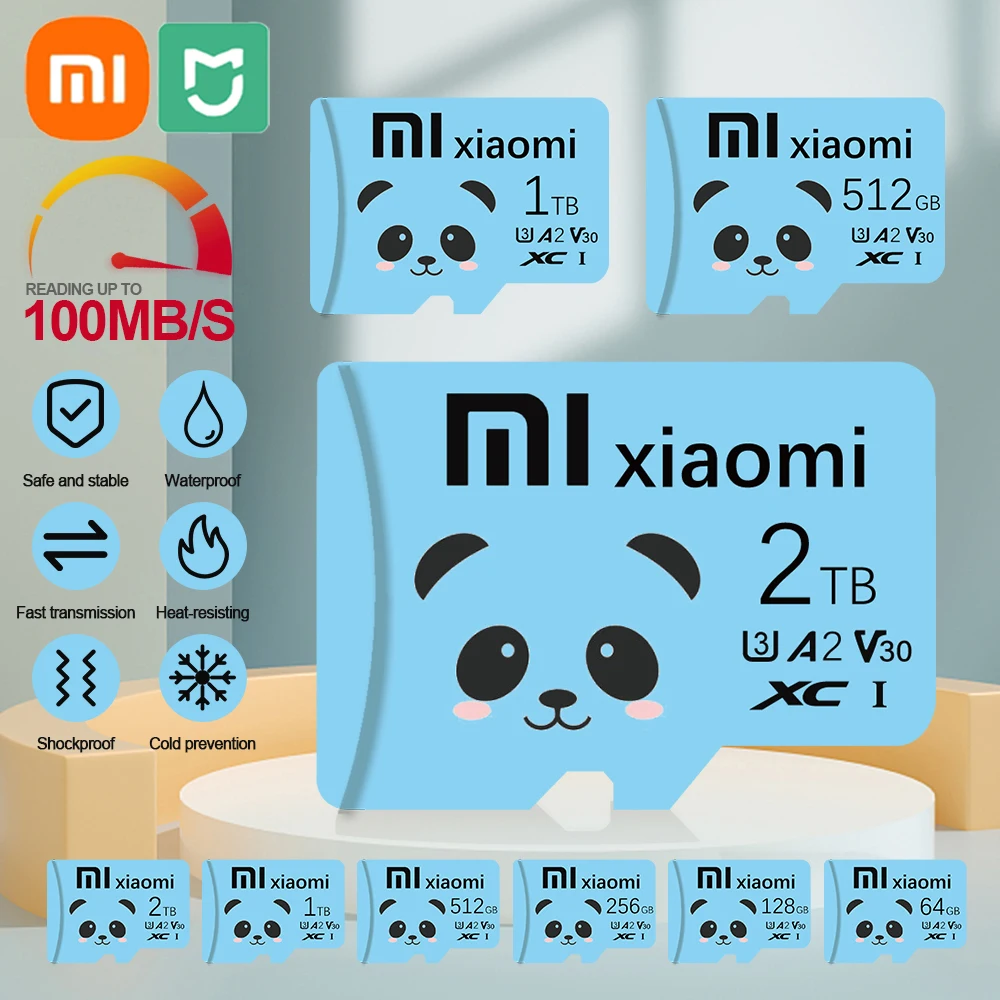 Scheda di memoria Xiaomi mijia originale 2TB 1TB 512GB 256GB Class10 Mini TF Card SD Card per telefoni cellulari dispositivi per auto computer droni