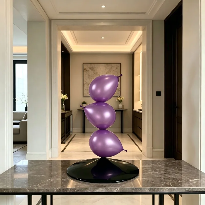Resin Figurines Modern Simplicity Balloon Sculptures Art Stand Creativity Decoration Statuettes Living Room Decoration Crafts