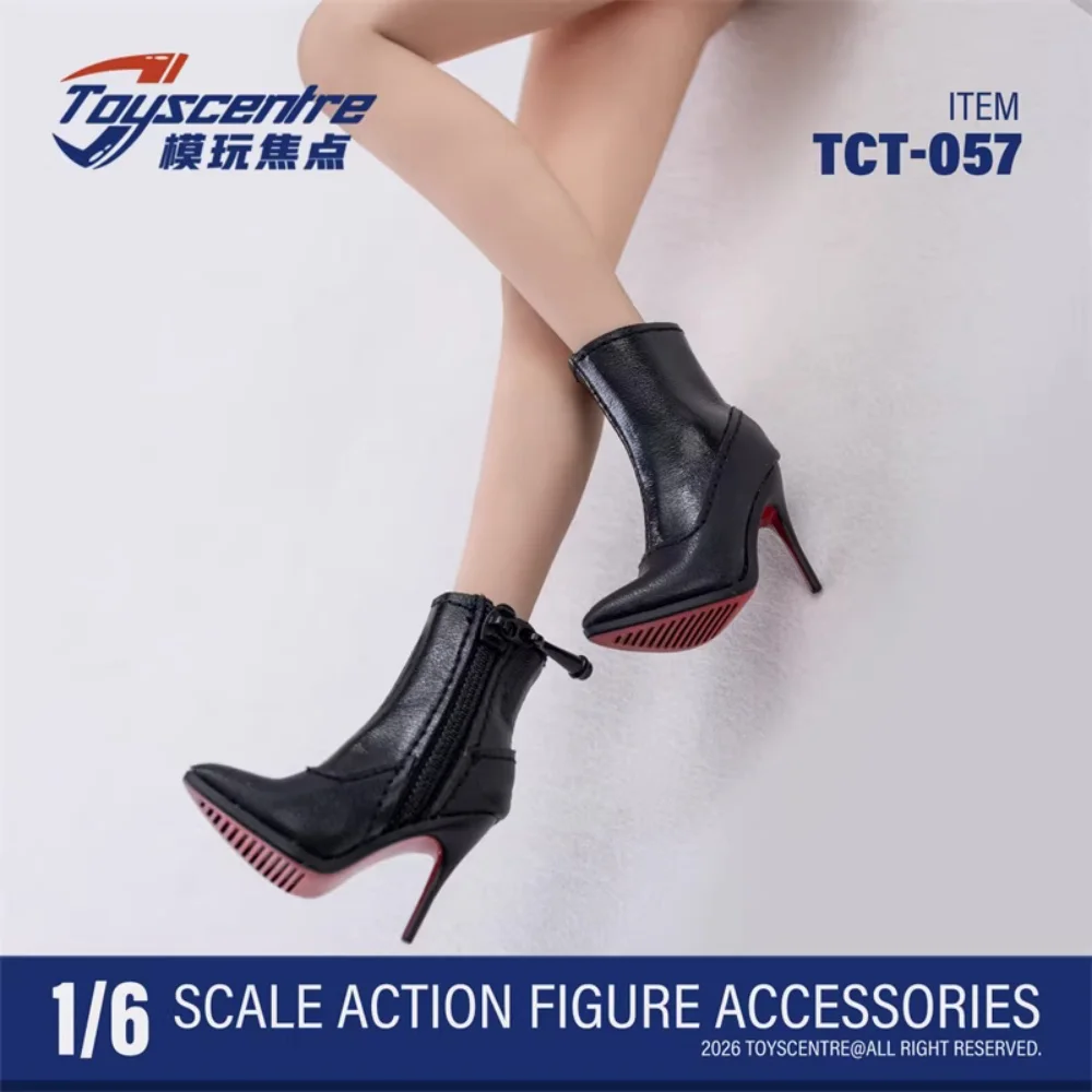 In Stock 1/6 Scale Female Soldier Clothing Accessories Pointed Stiletto Heels Ankle Boots Classic Loafers For 6'' Action Figure