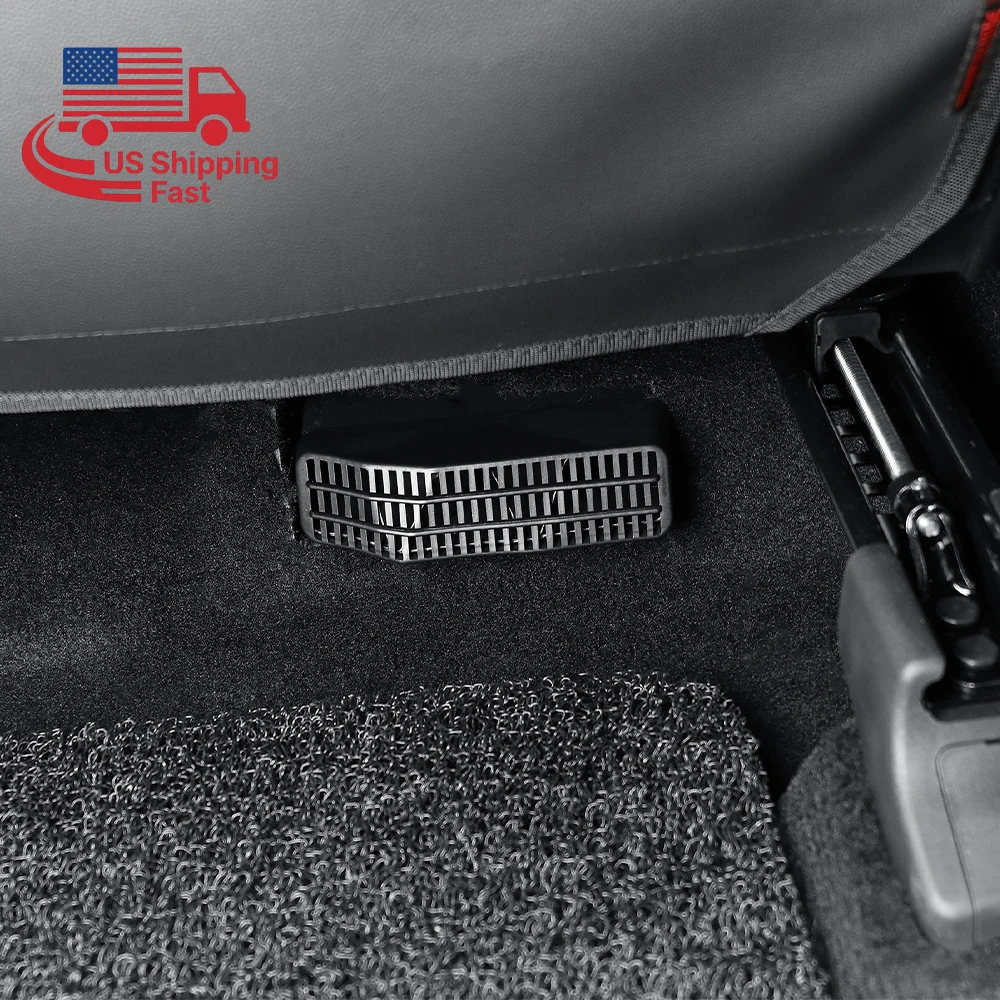 

For Hyundai Palisade 2023-2025 2PCS Black Car Under Seat Air Outlet Flow Vent Cover Trim Car Tuning Accessories