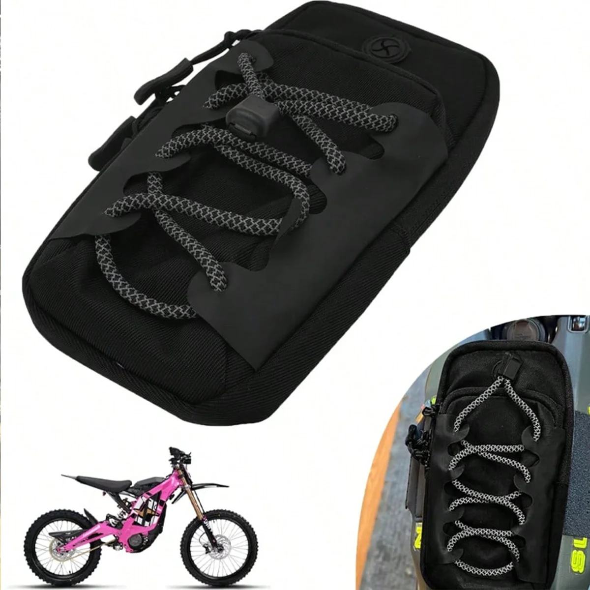 Front Storage Frame Battery Pack Motorcycle Arm Bag Suitable for Most Electric Off-Road Vehicles Such as Tutti Soleil 01/Surron