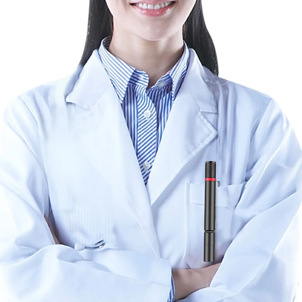 Led القلم ضوء مصباح يدوي صغير مقاوم للماء مع كليب سطوع قابل للتعديل التكبير التركيز للاستخدام في الهواء الطلق سبائك الألومنيوم