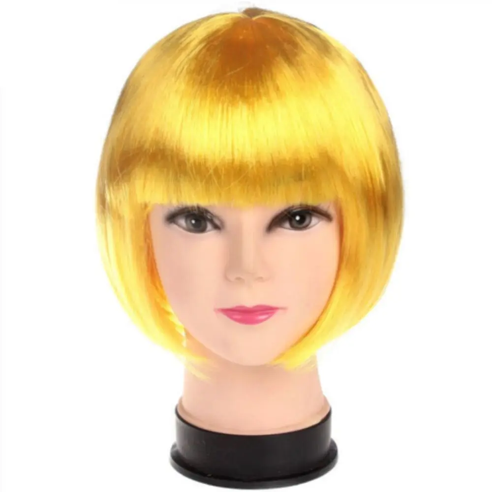 Multiple Color Full Wig Fashion Short Straight Hair Synthetic Hair Bob Wig image 6
