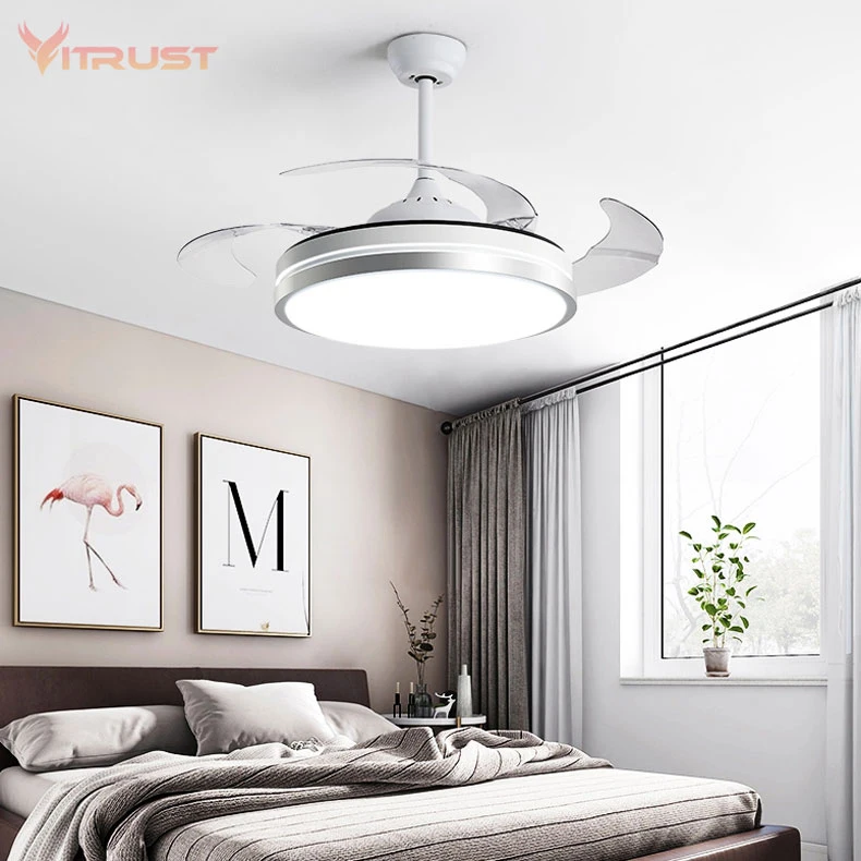 

Factory Directly Ceiling Fan for Bedroom Living Room Dinning Room Simple Indoor Nordic invisible ceiling fan 110-220V