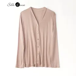 Pullover à col en V pour femme, cardigan à simple boutonnage, manteau de base pour femme, chemise à manches longues