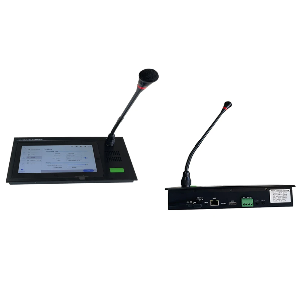 7-10-inch ip rede interfone microfone conjunto completo sistema amplificador de potência alto-falante intercom equipamentos terminais