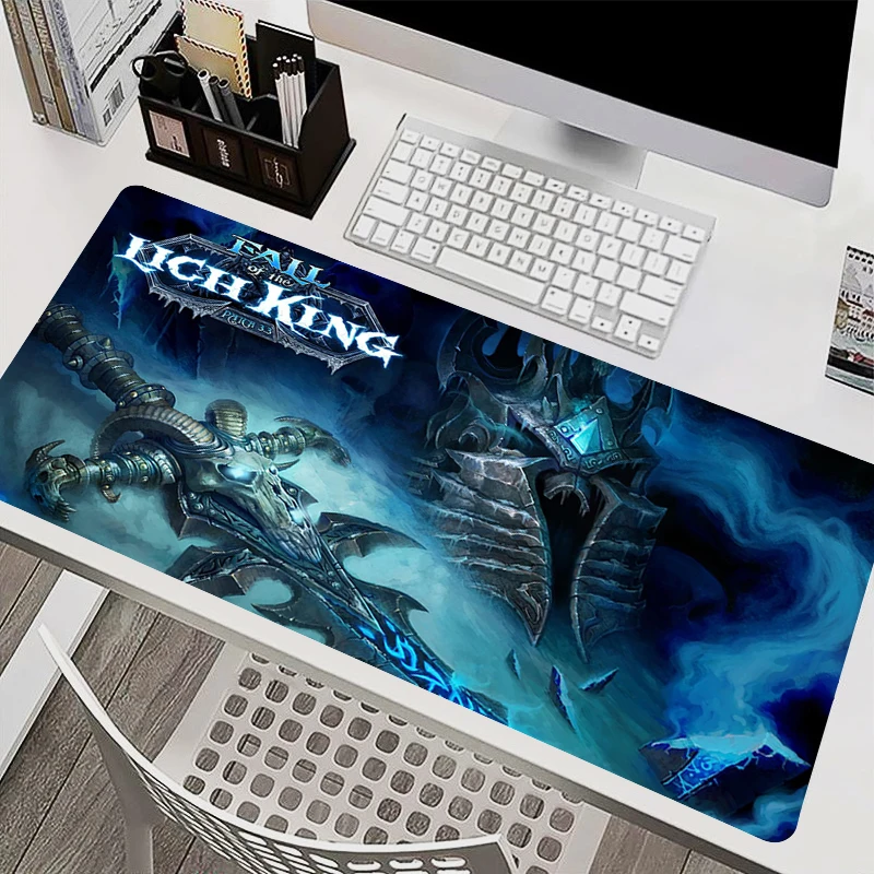 

World of Warcraft Lich King Gaming Mouse Pad Laptop Accessories Game Cabinet Keyboard Pad Mousepad PC Anime XXL Desk Mat Carpet