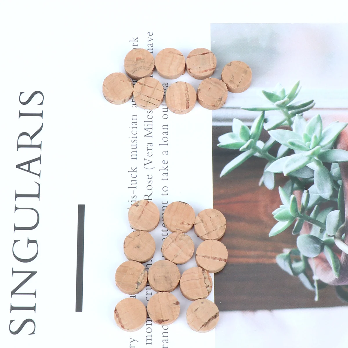 

20pcs Saxophone Cork Mats Light Brown For Oboe Clarinet Repair Replacement Pads Durable Non-Toxic Musical Instrument Accessories