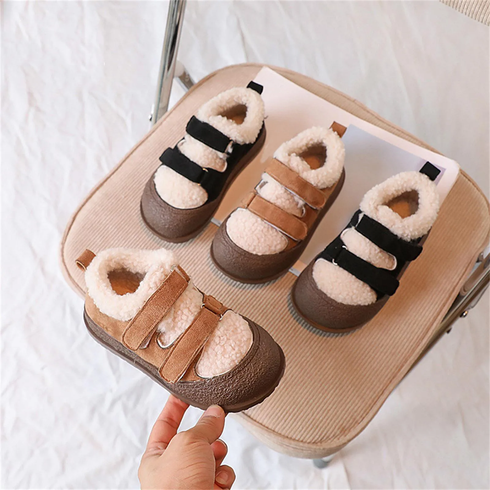 

Winter Warm Plush Baby Boots Baby Girl Boots Casual Toddler Warm Baby Shoes Soft Sole Toddler Shoes For Baby Princess Booties