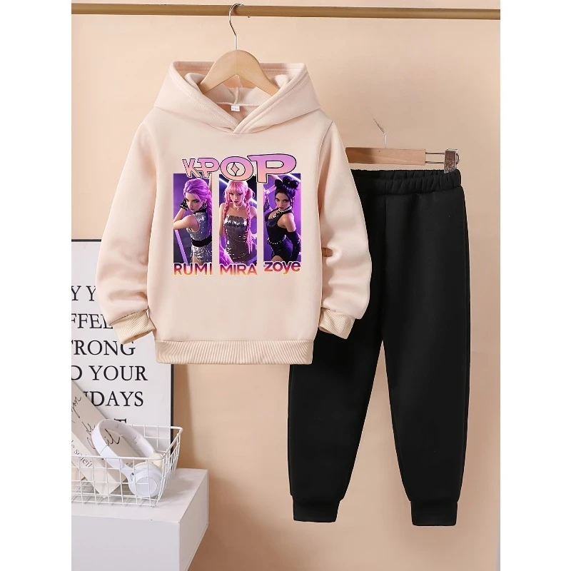 Ensemble sweat à capuche et pantalon imprimés en 3D, mode automne et hiver KPOP Anime Sweet Cool Girl, sport de loisirs en plein air