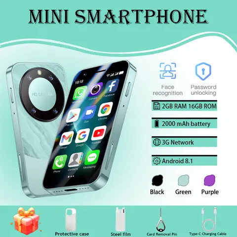 SOYES F8 Pro Max piccolo telefono Android da 3,0 pollici sistema 8.1 doppia scheda batteria da 2000 mAh mini telefono compatto con Google Play Store