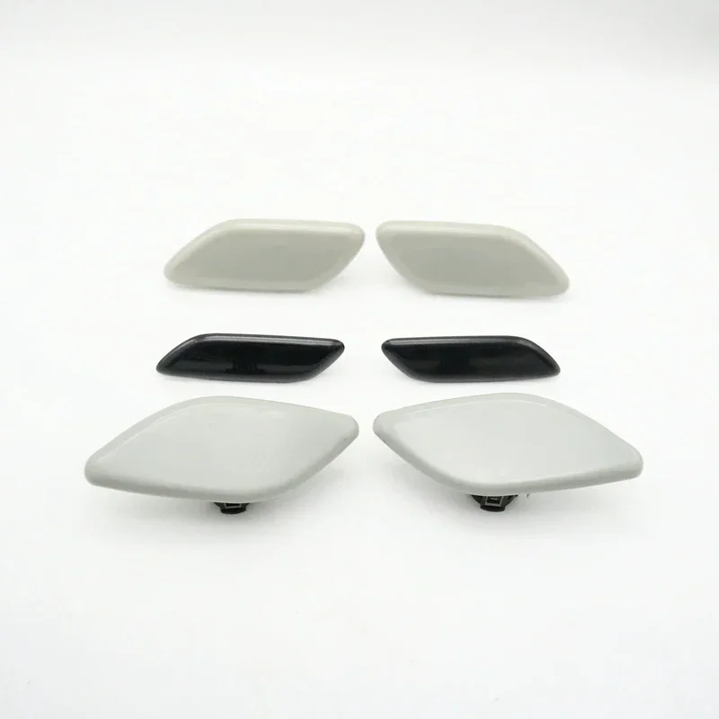 Car Unpainted Headlight Headlamp Washer Nozzle Jet Cover Cleaning