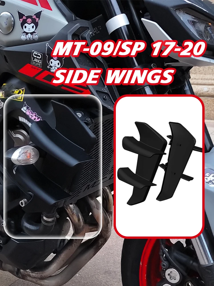 Pour YAMAHA MT-09/SP aileron latéral aileron latéral spoiler avant MT09 2017 2018 2019 2020 aileron avant aileron inférieur flanc