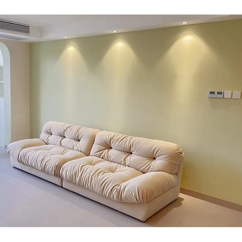 Sofá nuvem creme vento sofá de fileira reta