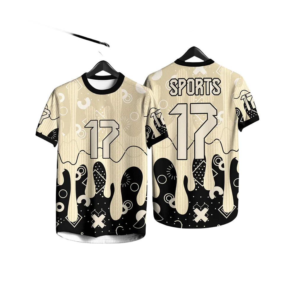 3D Summer Men's T-Shirt Breathable customize Tennis T-Shirt New Tshirt Sweat Absorption Fitness Outdoors football Men's clothing