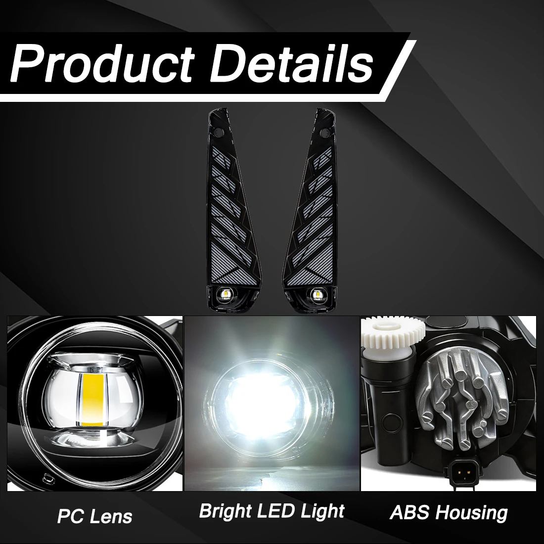 LED DRL Fog Lamp Kit For Toyota Vellfire 40 Series 2024 2025 3 Colors Daytime Running Light Turn Signal with Wiring Harness 12V view 2