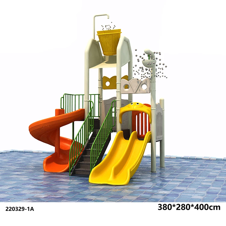 High quality  plastic water slide equipment for mini swimming pool kids water park outdoor water playground for kids