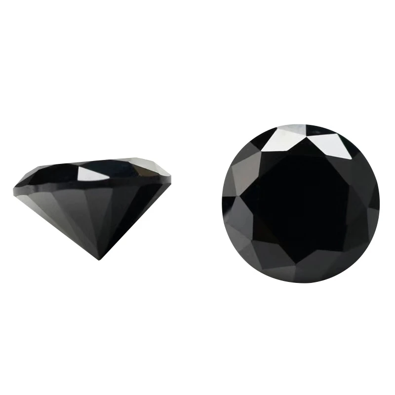 Wholesale 20pcs Natural Black Spinel 2mm 2.5mm 3mm 4mm 5mm 6mm Round Brilliant-Cut Semi Gemstone Cabochon Jewelry Ring Face