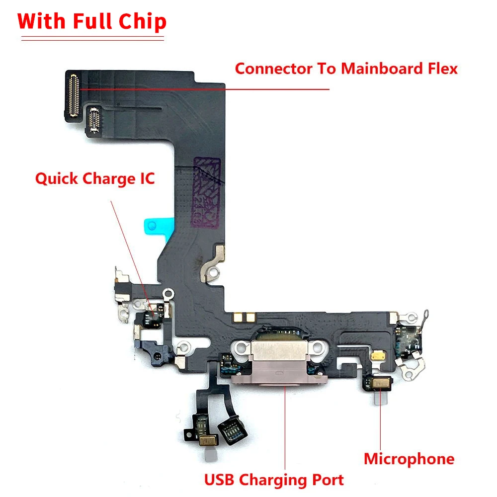 New For iPhone 13 Pro 13Pro Max Mini USB Port Charger Dock Plug Connector Charging Board FLex Cable Mic Microphone Board