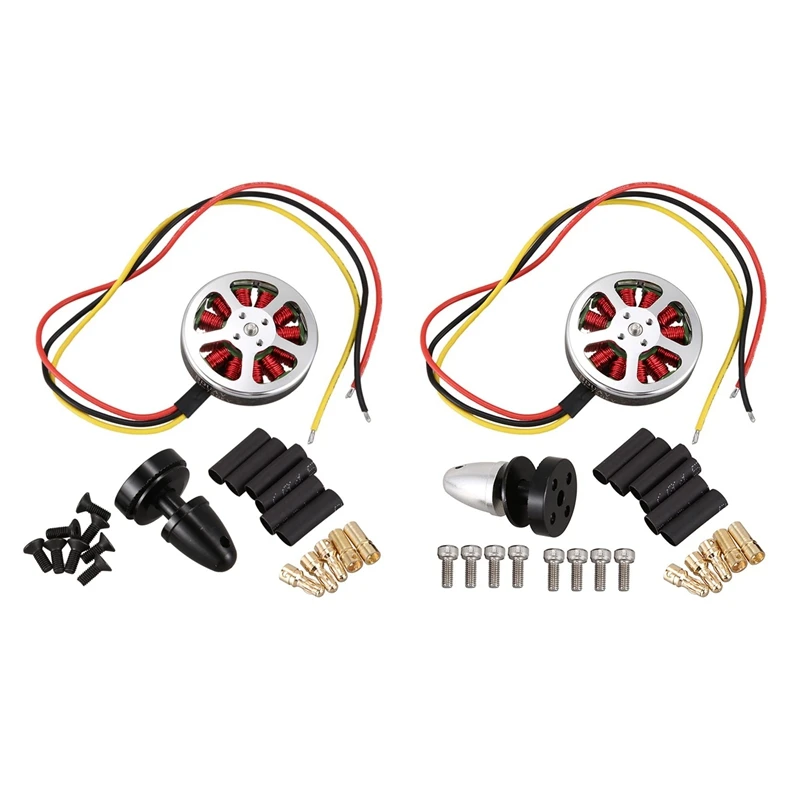 2 Set 5010 750KV High Torque Brushless Motors For Multi Copter Quad Copter Multi, Positive Tooth A & Axis Aircraft-B