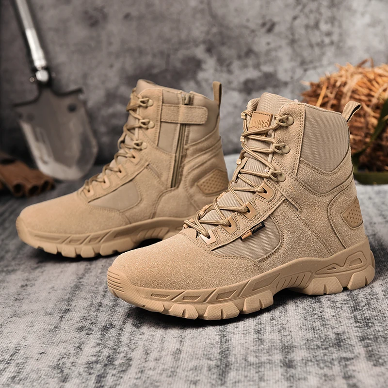 YRZL Men's Work Boots Winter Hiking Shoes Non Slip Outdoor Big Size Anti Cold Plush Couple Boots Lightweight Durable Comfortable