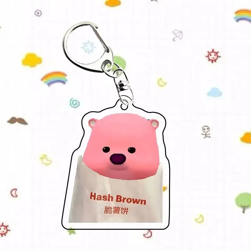 Novo loopy personalidade de alto valor criativo anime personagem periférico mochila pingente bonito kawaii dos desenhos animados acrílico chaveiro presente