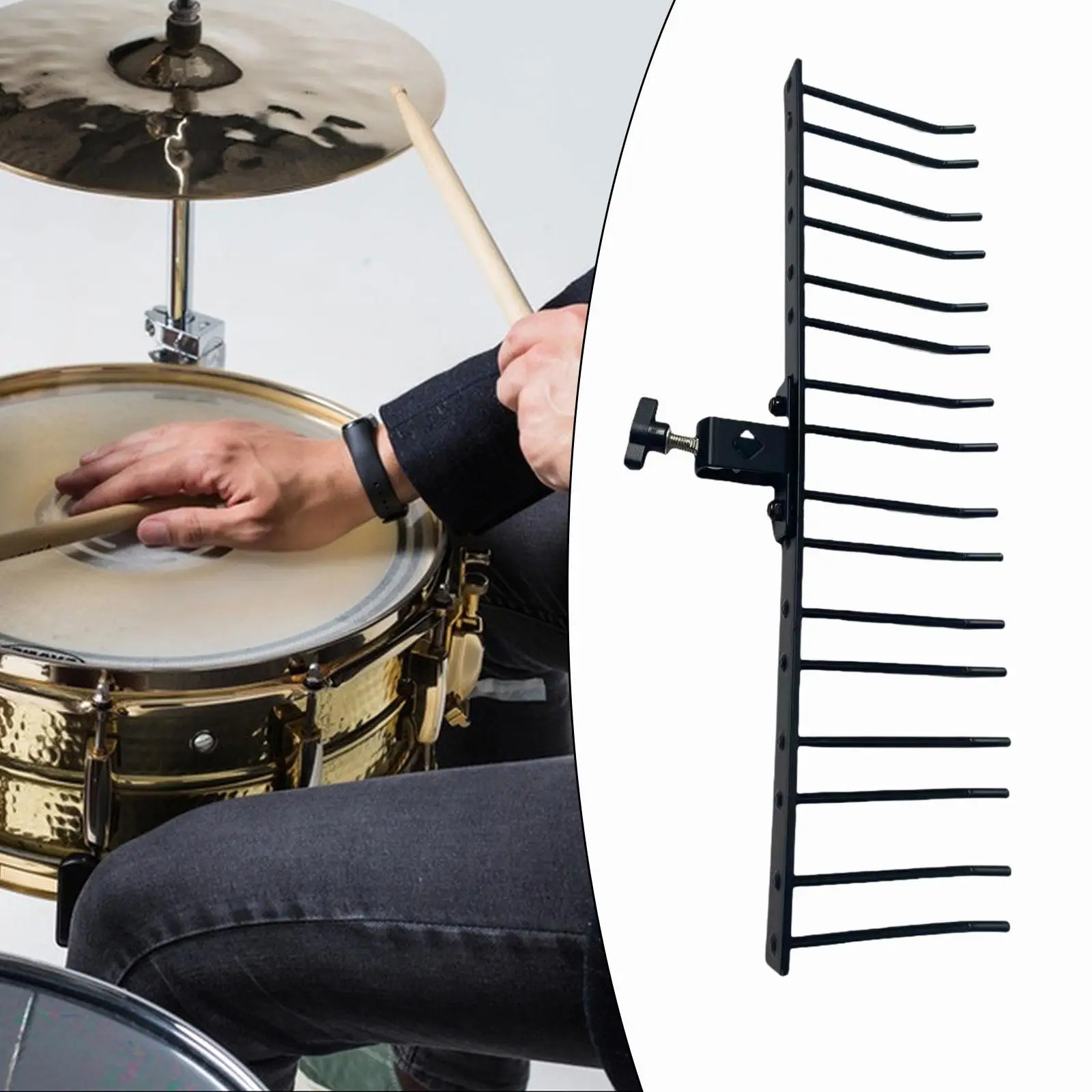 حامل عرض أفخاذ يحمل 4-5 أزواج من المارق مجموعة رف أعواد الطبل الاحترافي المستقر لمحبي الطبول الاحترافيين