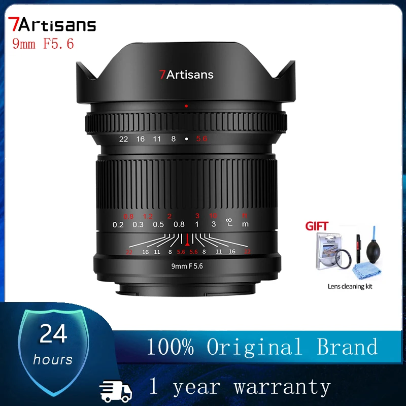 7artisans Full Frame 9mm F5.6 132 Degree Ultra Wide Angle Prime Lens for Camera Photography Studio with Sony E Z RF L Mount