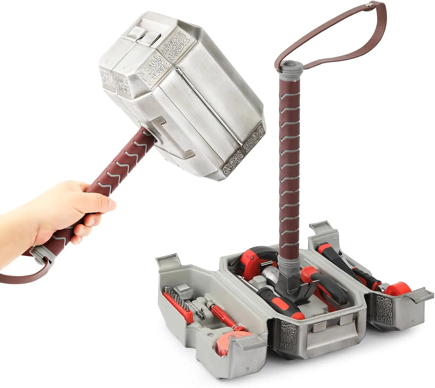 Thor Hammer Tool Box Multifunctional Thors Hammer Toolbox Set Novelty Home Hammer Tool Kit 12 Piece Home Tool Set Gift for men