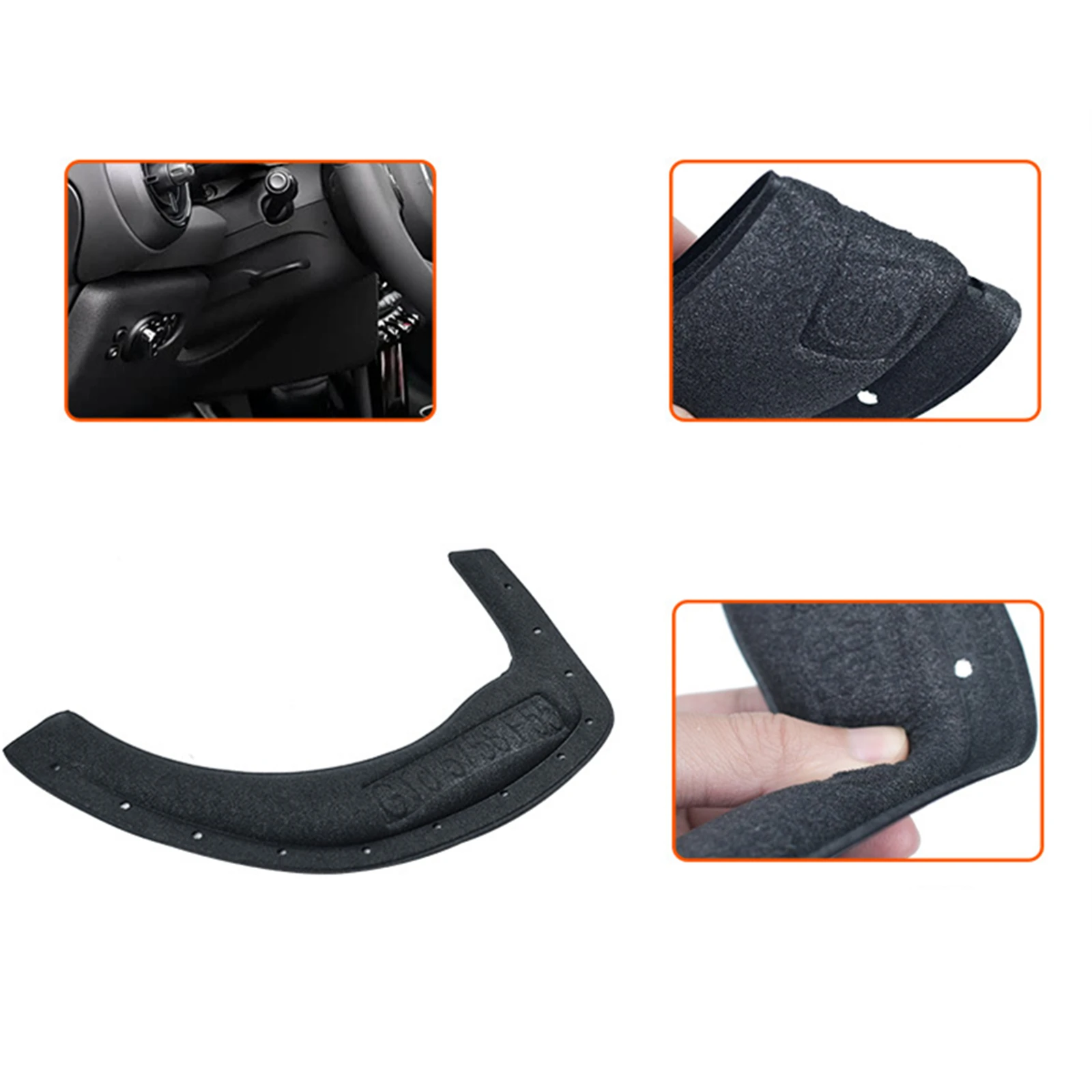 Car Interior Dashboard Steering Wheel Lower Cover Sponge Backplate Under Trim For Mini F55 2014-2023 F56 2014-2023 F57 2015-2023