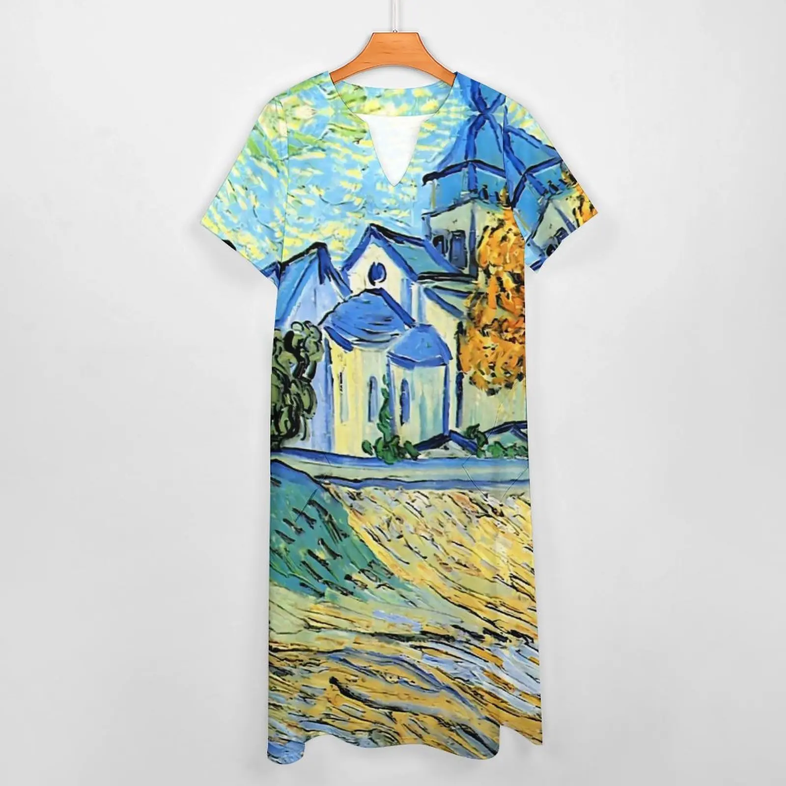 Van Gogh Dress Summer The Church Of Saint Paul Street Wear Casual Long Dresses Woman Night Club Maxi Dress Birthday Gift