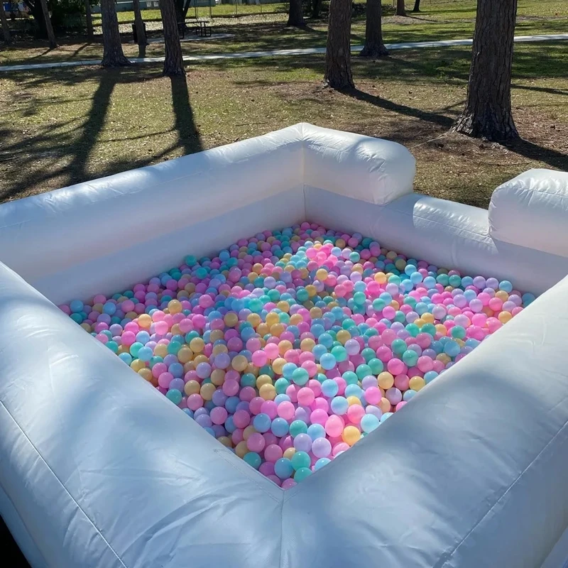 

Детские праздничные джемперы, белый надувной домик с горкой для мячей, мягкое игровое оборудование, бассейн с мячами