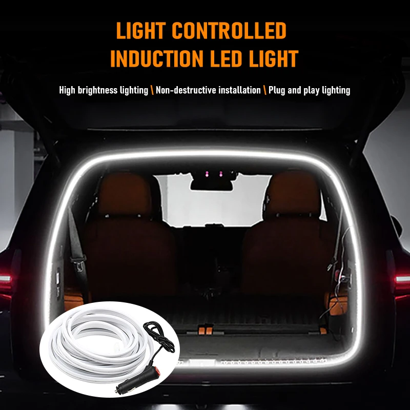 Multi-Color Car Trunk Light - Waterproof LED Atmosphere Lamp - Plug & Play via Cigarette Lighter - Interior Styling Upgrade