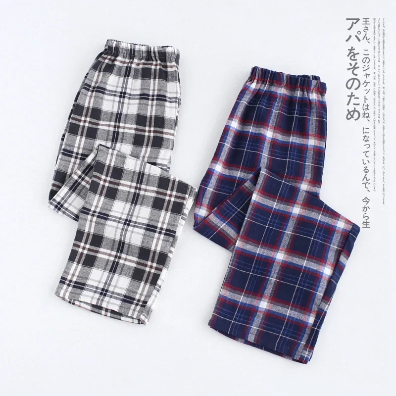 حجم كبير القطن منقوشة الرجال النوم قيعان الراحة بيجامة بسيطة فضفاضة ملابس خاصة السراويل البيجامات الذكور شير بيجامة بنطلون Homewear