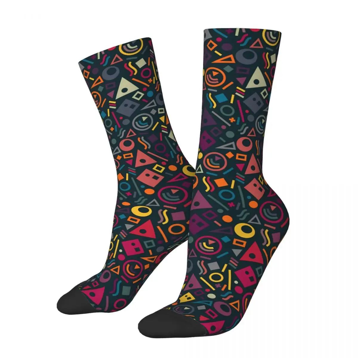 

Graffiti And Lines Gradient Color Socks Male Mens Women Spring Stockings Hip Hop