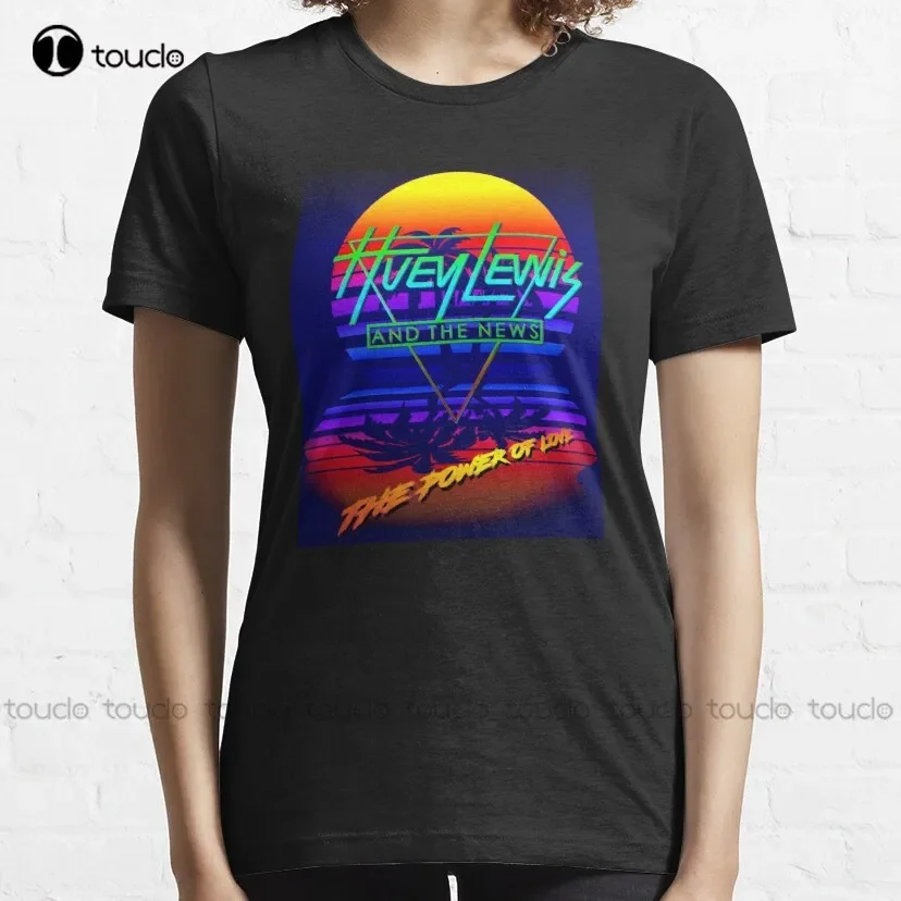 Huey Lewis The Power Of Love Retro 80S Synthwave  Back To The Future Classic T-Shirt Beer Shirts For Women Xs-5Xl Cotton