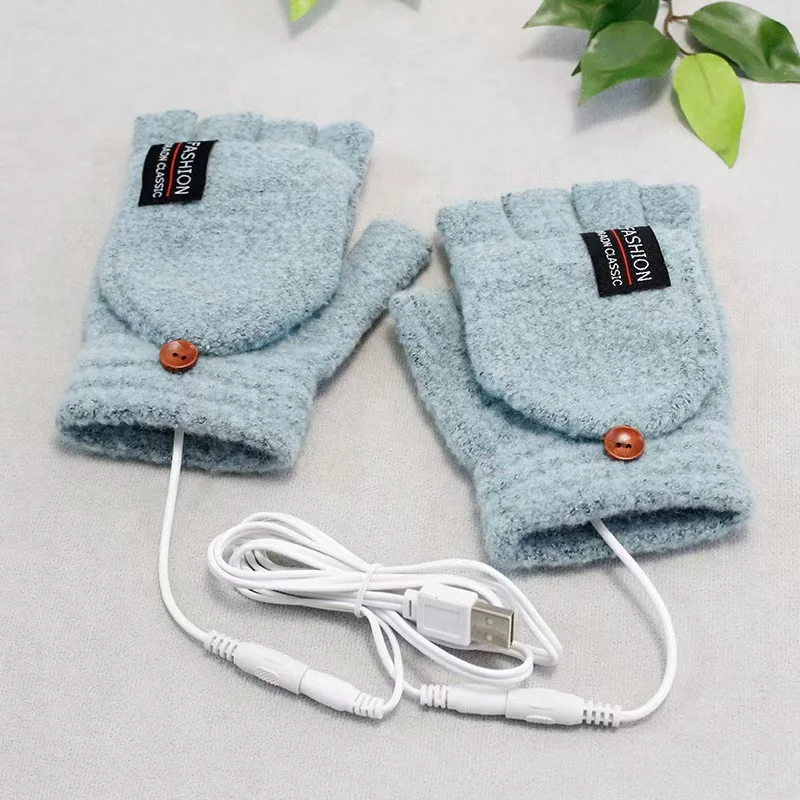 Elektrisch beheizte Handschuhe, Handwärmer, Fäustlinge, Heizung, wiederaufladbar, USB, wiederverwendbar, Laptop für Winter, warme Heizung, Sport, Skifahren