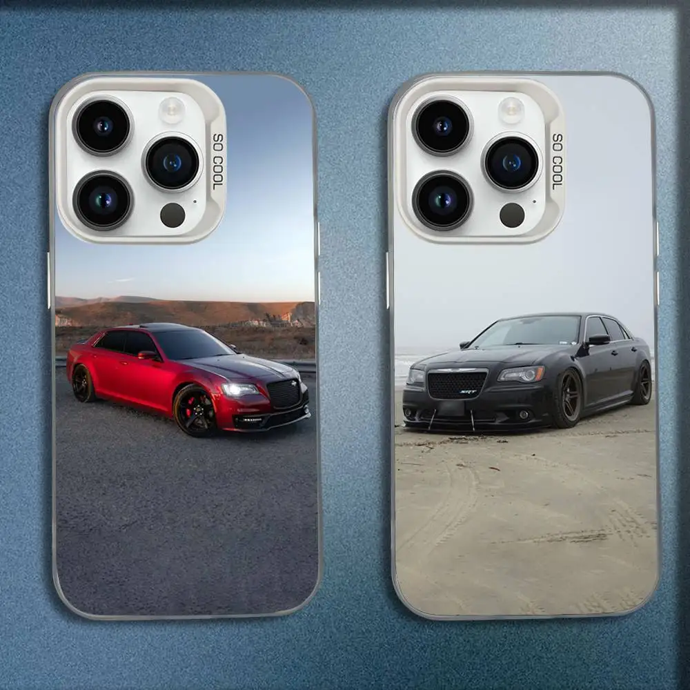 

Cool Car C-ChryslerES 300c Phone Case For iPhone 16,15,14,13,12,11,Mini,Pro,E,MAX White Candy Matte Shockproof Cover