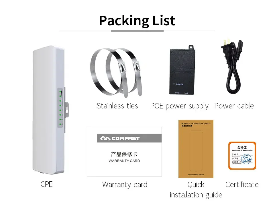 Puente AP inalámbrico para exteriores, punto de acceso CPE, antena WIFI 12dBi, nanoestación CPE CF-E313AC, 900Mbps, 5,8 Ghz, 5KM de largo alcance, 2