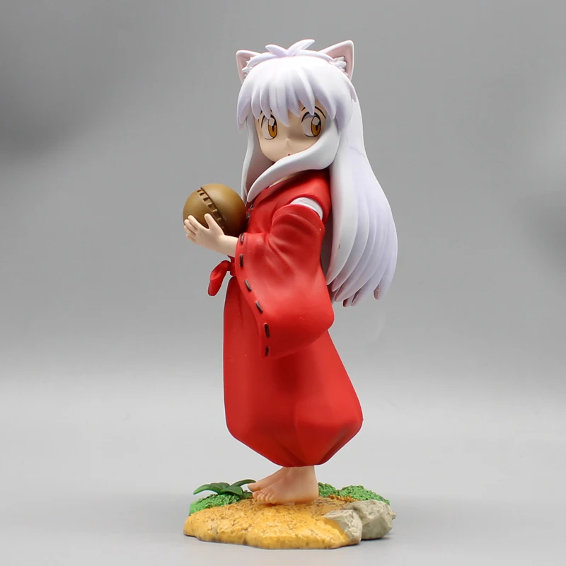 16cm Inuyasha Anime Figures Gk Childhood Sesshoumaru Looking Back Pose Kawaii Doll Model Desktop Decoration Children'S Toy Gifts