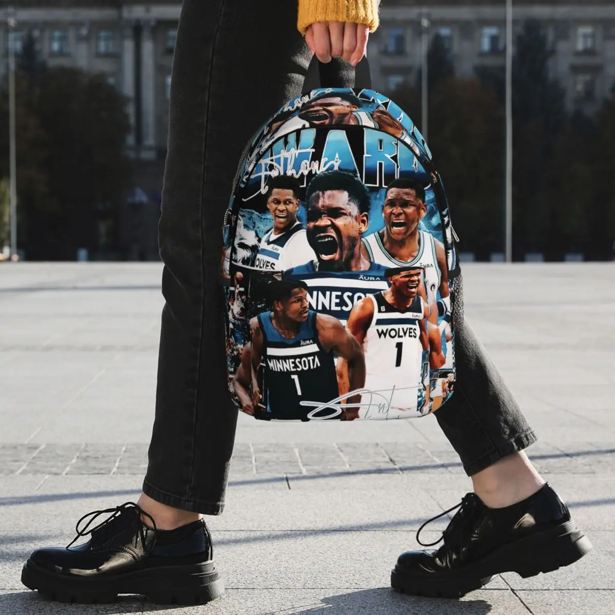 Anthony Edwards Ant Man Vintage Backpack Student BookBag Children School Bag Computer Shoulder Bags for Men Women