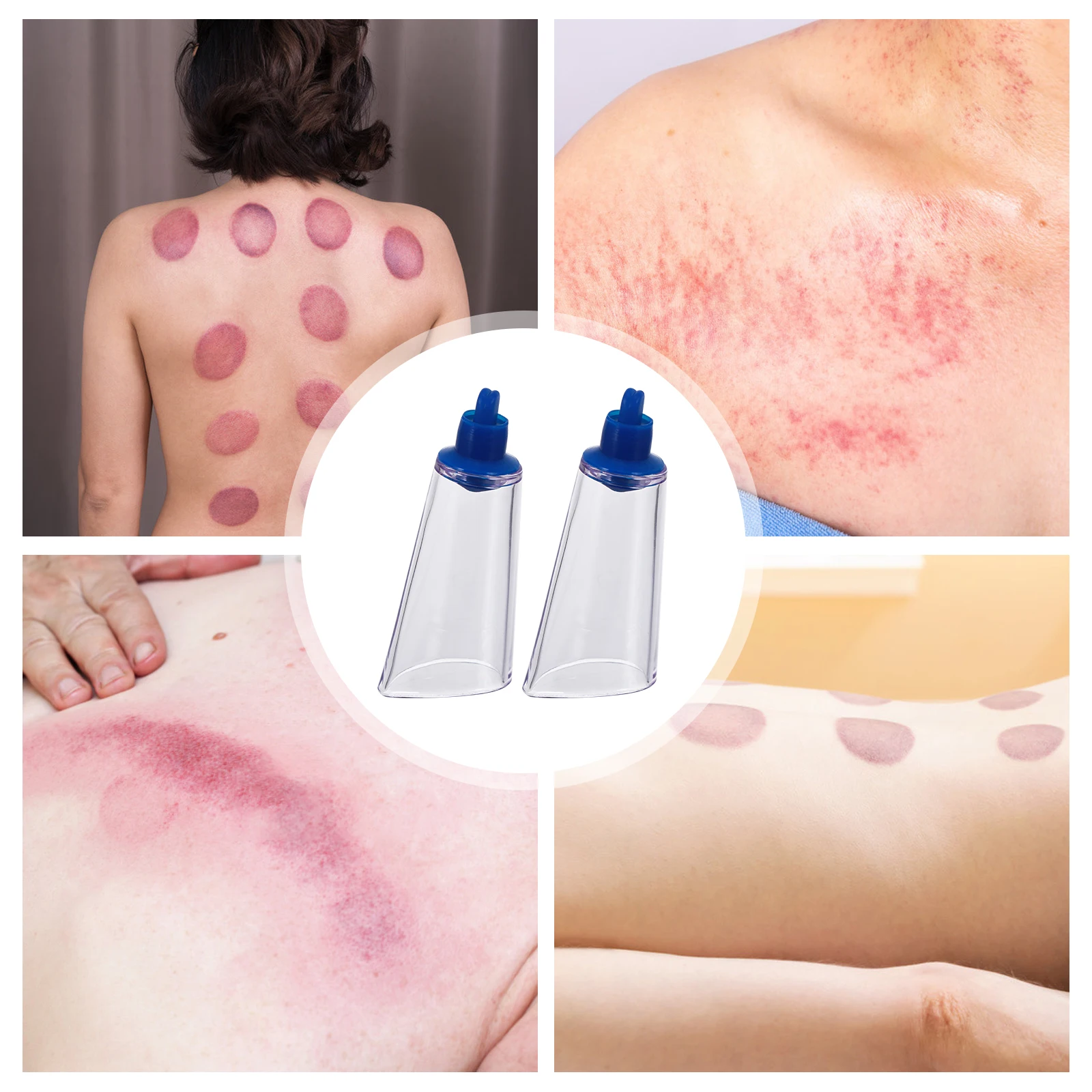 

2pcs Cupping Therapy Device Portable Massage Cup Smooth Surface Scraping Physiotherapy Tool Health Care Gua Sha Cup Repeated Use