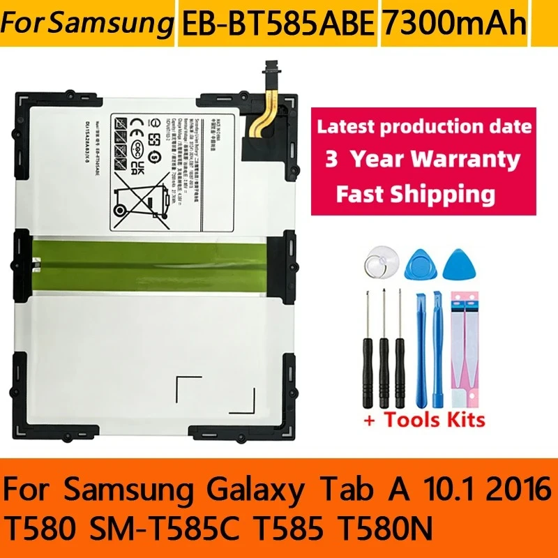 High Quality EB-BT585ABE EB-BT585ABA Battery 7300mAh For Samsung Galaxy Tab A10.1 2016 T585C BT580 T585 SM-T585 Batteries+Tools