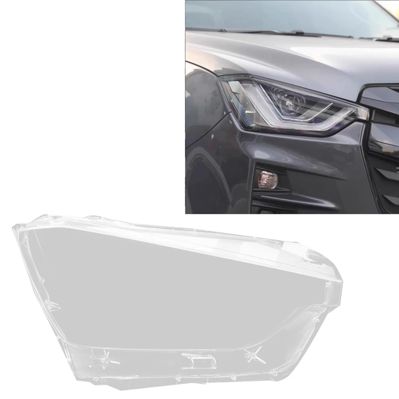 Car Headlight Shell Lamp Shade Transparent Lens Cover Headlight Cover For ISUZU D-MAX 2021-2023