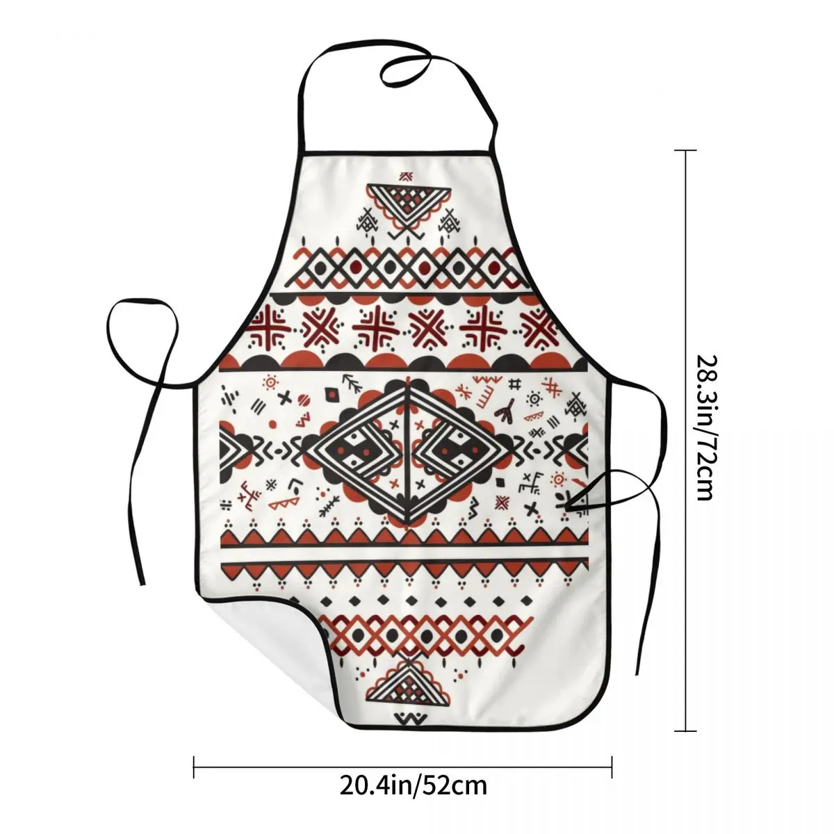 Custom Kabyle Amazigh Pattern Apron for Women Men Unisex Bib Berber Art Symbol Kitchen Cooking Tablier Cuisine Chef Baking