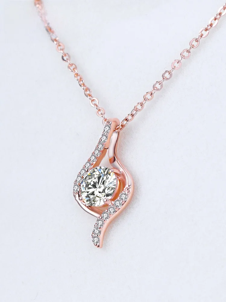 18k-rose-gold-plated-925-silver-necklace-women's-fashion-jewelry-pendant-color-gold-flash-diamond-trendy-silver-accessories