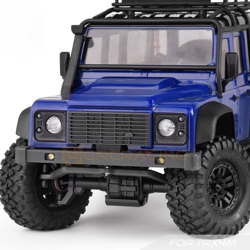 Rejilla delantera modificada para quitar el cabrestante, réplica de simulación de carcasa de coche para coche trepador de control remoto Traxxas TRX4M Defender Bronco 1/18